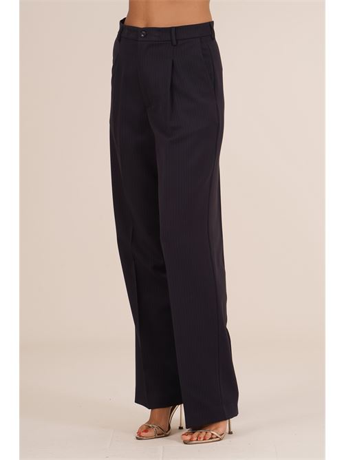 Pantalone palazzo gessato Elmas Phil | 011296BLU